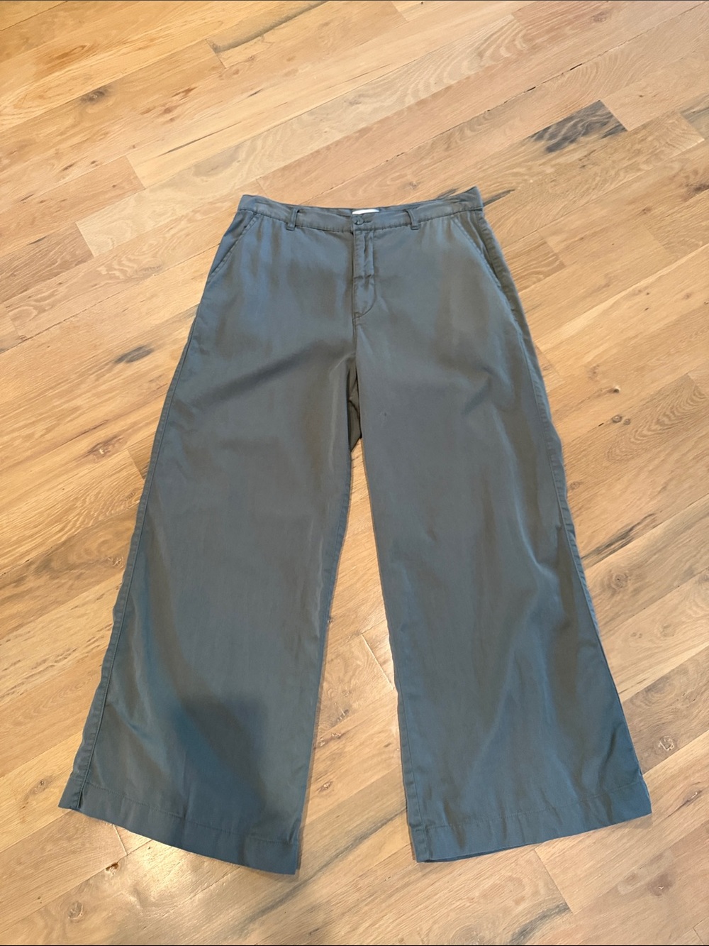 pistola Wide-Leg Trousers in Olive Green